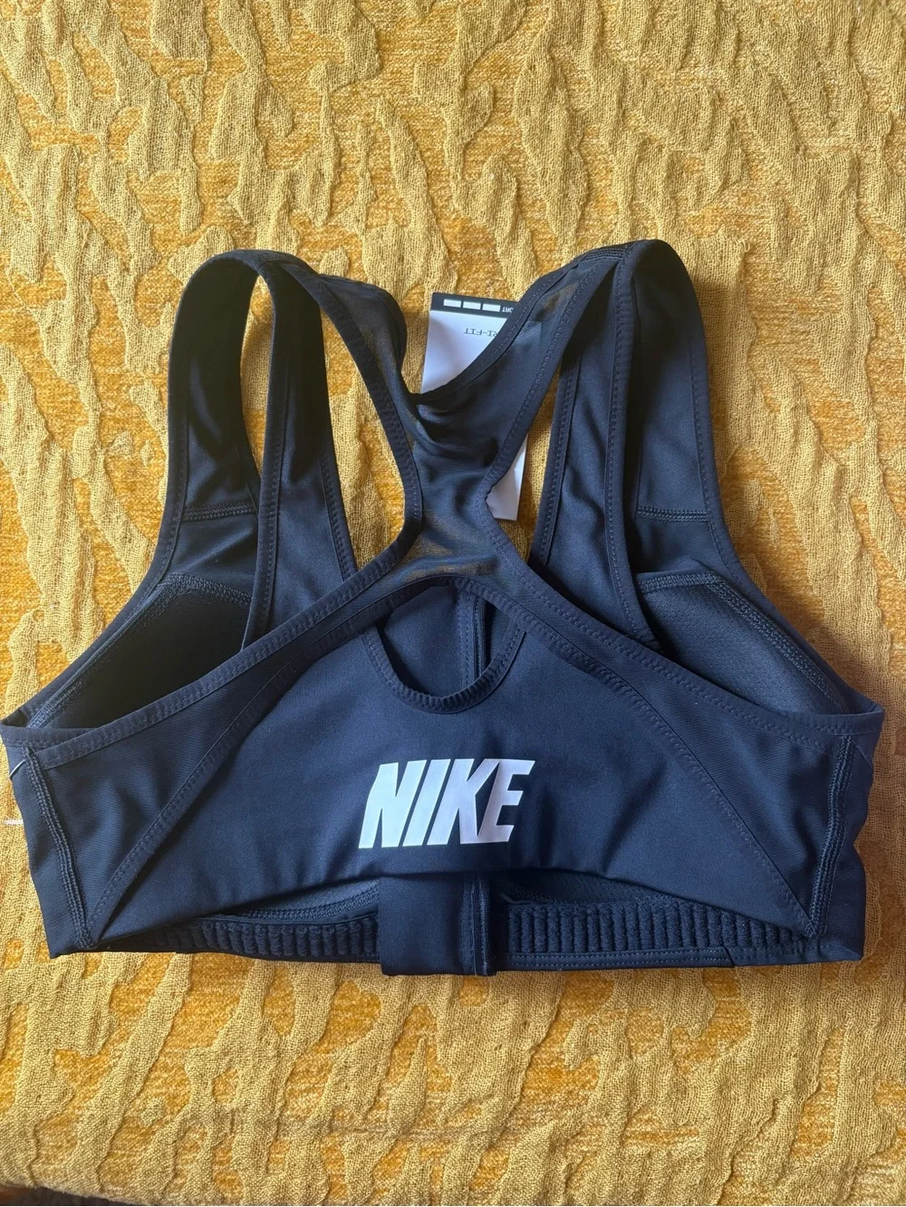 Nike Black Front-Zip High Support Sports Bra - Picture 2 of 4